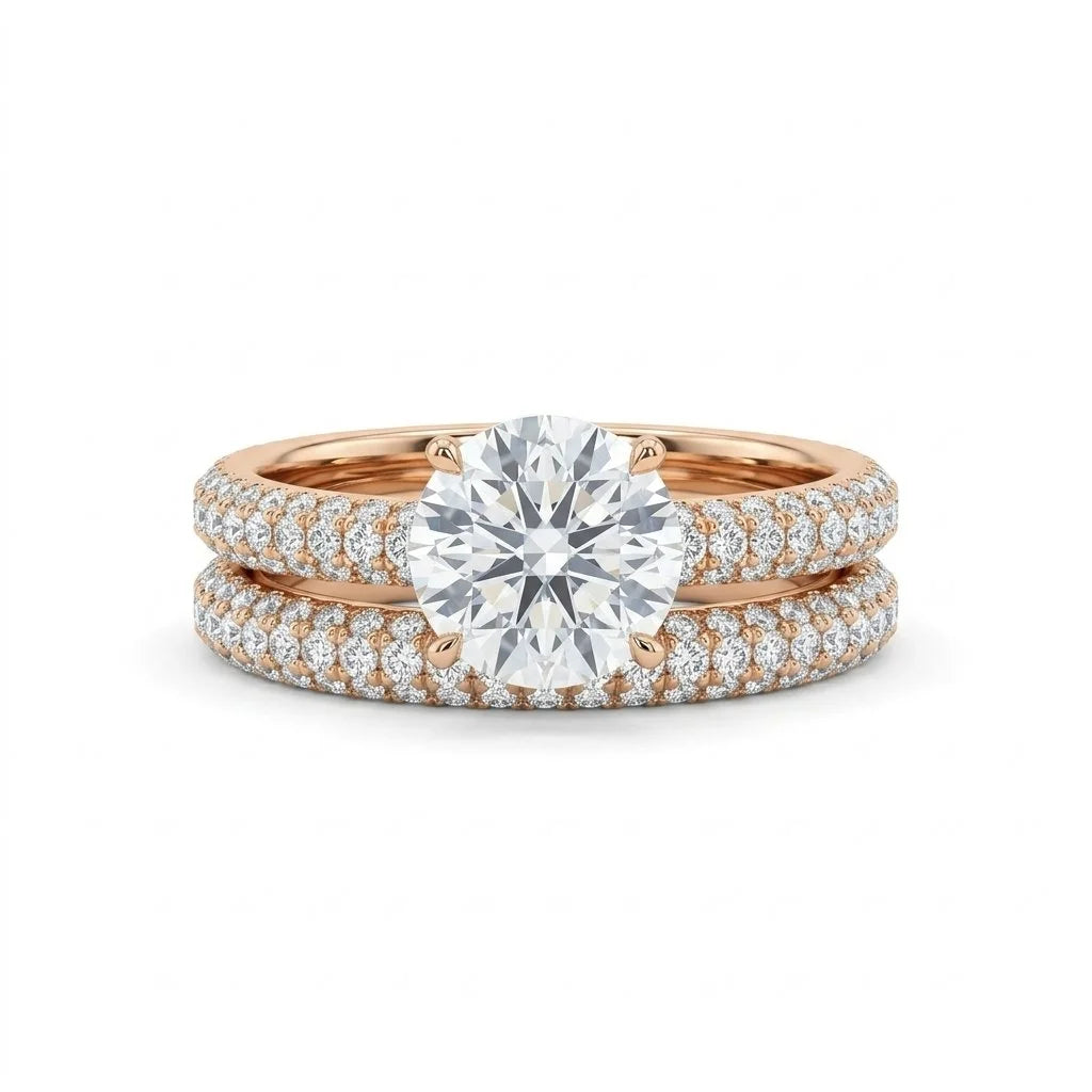 Gold ring 18k with Lab-Grown Diamond